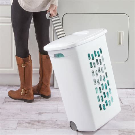 sterilite laundry hamper on wheels|sterilite 12228003 ultra wheeled hamper.